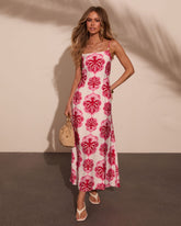 Sunset Boulevard Tropical Abstract Maxi Dress