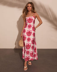 Sunset Boulevard Tropical Abstract Maxi Dress