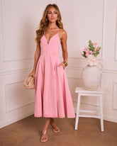 Indigo Outlaw Denim Fit And Flare Maxi Dress