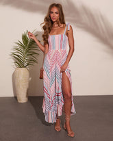 Sunkissed Riot Striped Maxi Dress