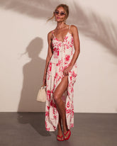 Harbor Nights Tropical Novelty Print Maxi Dress