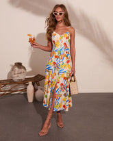Coastal Cravings Novelty Print Midi Dress