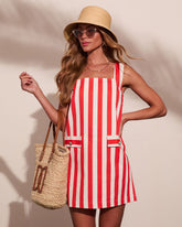 Heritage Tide Cotton Striped Shift Mini Dress