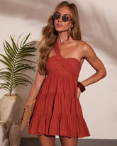 Santina Tiered One Shoulder Mini Dress