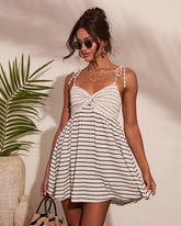 Beachy Vibe Striped Mini Dress
