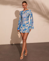 Saltwater Society Abstract Mini Dress