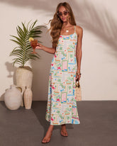 Horizon Coast Novelty Print Maxi Dress