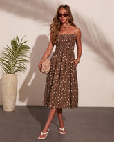 Spot Luxe Polka Dot Midi Dress