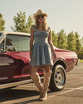 Nashville Nights Denim Corset Mini Dress