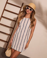 Timeless Coast Striped Linen Blend Mini Dress