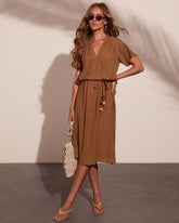 Instant Muse Waist Tie Midi Dress