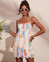Summer Shore Novelty Print Mini Dress