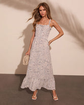 Dockside Darling Paisley Print Midi Dress