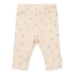 Little Dutch Leggings Green Leaves Little Farm Größe 44 – weiche Baby-Leggings aus Bio-Baumwolle mit feinem Blattmuster