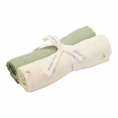 Musselintuch Swaddles 70 x 70 cm - Forest Treasures & Sage | Little Dutch