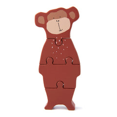 Holz-Puzzlefigur Herr Affe von Trixie – nachhaltiges Tierpuzzle aus MDF zur Förderung von Motorik, Zuordnung und Denken