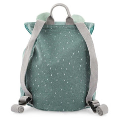 Grüner Trixie Mini-Rucksack Herr Nilpferd – Detailansicht des kompakten Kinder-Rucksacks mit verstellbaren Schultergurten