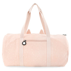 Trixie Sporttasche Frau Hase in Rosa – runde Kindertasche aus Baumwolle mit Hasenmotiv und Reißverschluss