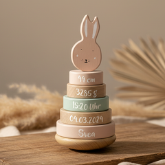 Stapelturm Frau Hase Holz - Zur Geburt | Trixie