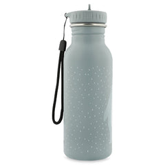 Trixie Kinder-Trinkflasche Herr Hai 500 ml in Blau – Edelstahlflasche mit Tiermotiv und leicht bedienbarem Verschluss