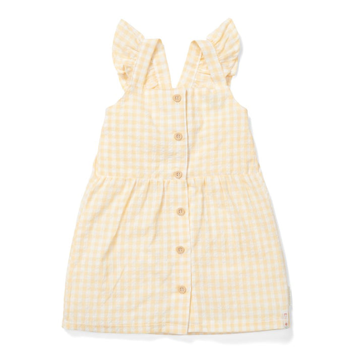 Little Dutch Sunshine Checks ärmelloses Kleid für Mädchen
