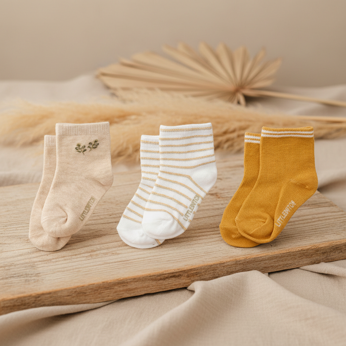 Little Dutch Baby-Socken Little Farm 3er-Set in Größe 44/56