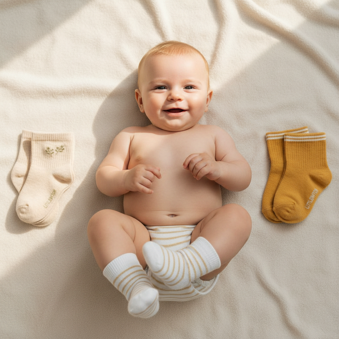Little Dutch Baby-Socken Little Farm 3er-Set in Größe 62/74