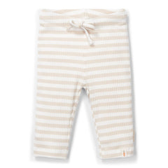 Little Dutch Babyhose Stripe Sand/White aus Bio-Baumwollmischung