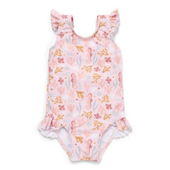 Badeanzug Rüschen Ocean Dreams Pink | Little Dutch