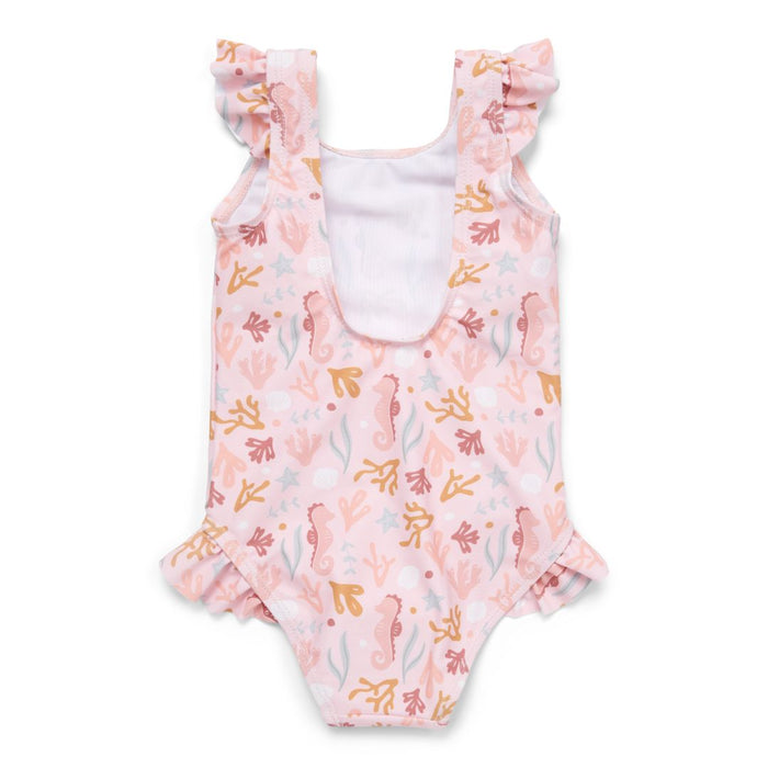 Badeanzug Rüschen Ocean Dreams Pink | Little Dutch