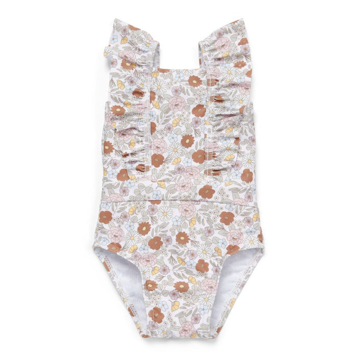 Badeanzug Volants Vintage Little Flowers | Little Dutch