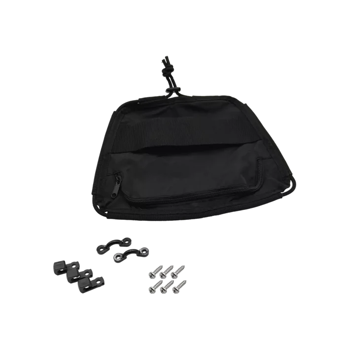 Black Ripstop Front Bag with Black Bungee Cord
