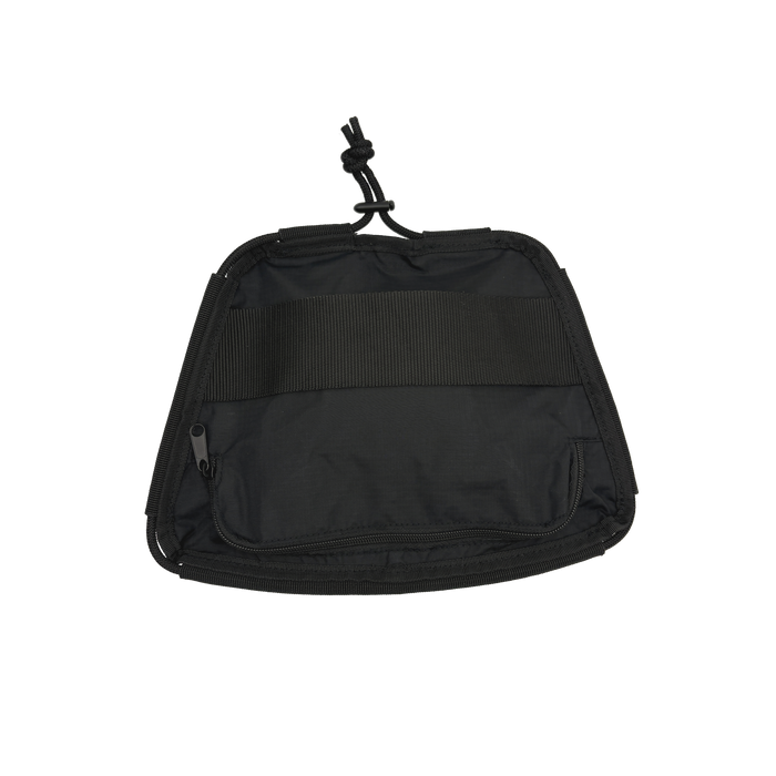 Black Ripstop Front Bag with Black Bungee Cord