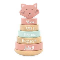 Holz Stapelturm - Frau Katze - zur Geburt | Trixie