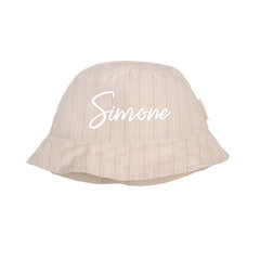Hut wendbar Sand Stripes / Beige | Little Dutch