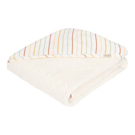 Kapuzenhandtuch 100 x 100 cm Vintage Sunny Stripes | Little Dutch