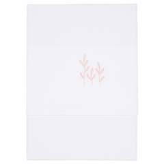 Kinderbettlaken Wild Flowers bestickt 110 x 140 cm, pink | Little Dutch