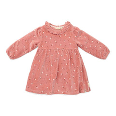Kleid langärmlig Warm Rose Flowers – Little Farm | Little Dutch