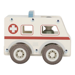 Krankenwagen aus Holz personalisierbar mit Namen
