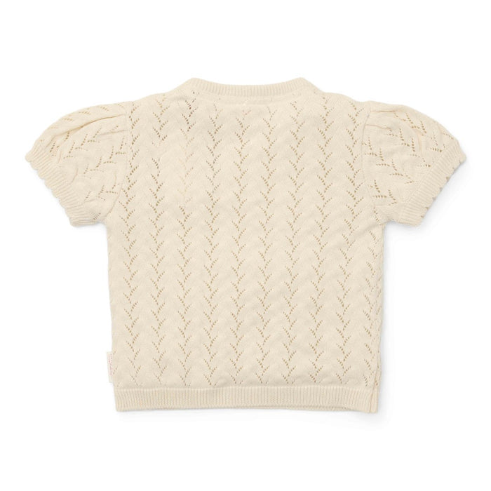 Little Dutch Strickpullover Creme mit kurzen Puffärmeln – weitere Produktansicht