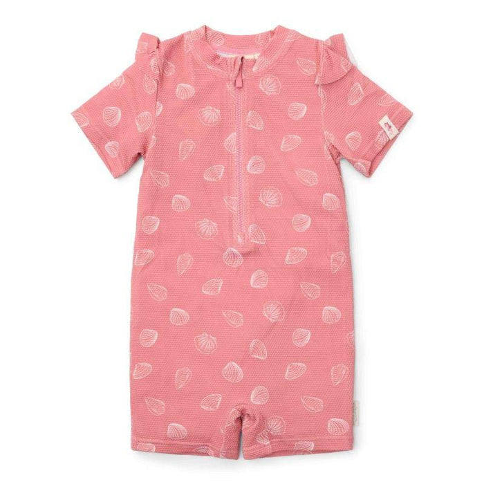 Kurzärmeliger Badeanzug Ocean Treasures Pink | Little Dutch