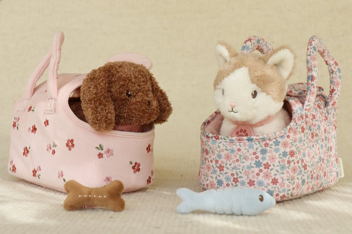 Kuscheltier Katze Marley von Little Dutch mit Tasche und Spielzeugfisch