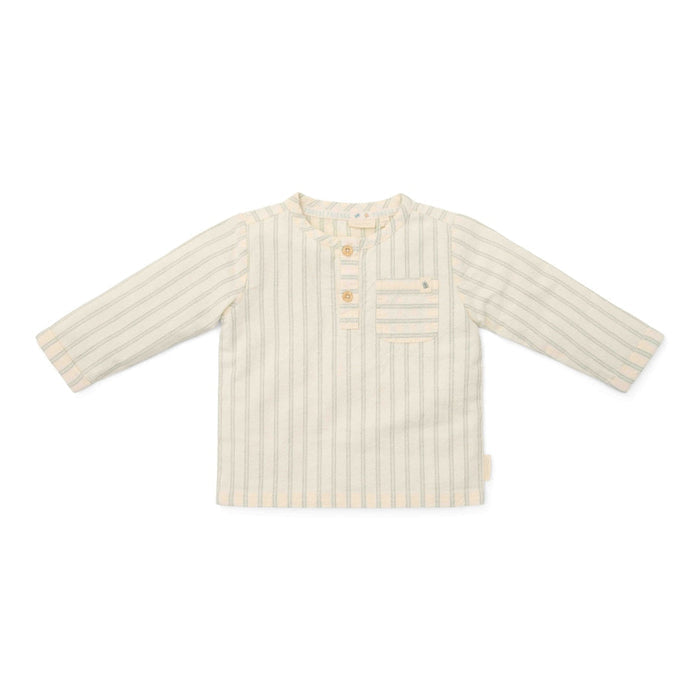 Produktansicht 1: Langarm Bluse Forest Green Stripe für Babys und Kinder