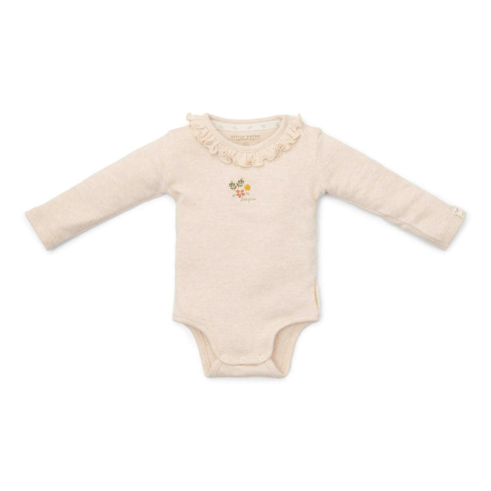 Langarmbody Sand Melange für Babys