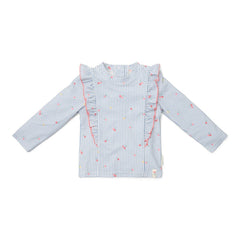 Langärmeliges Schwimmshirt Sunny Flowers Blue | Little Dutch