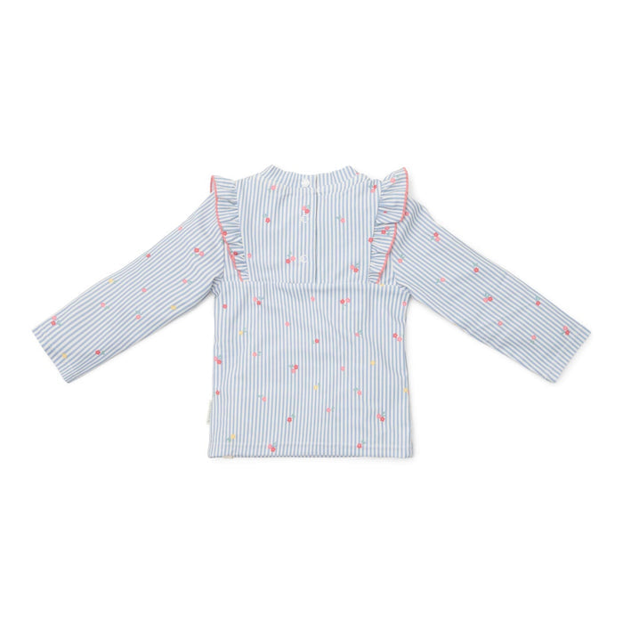 Langärmeliges Schwimmshirt Sunny Flowers Blue | Little Dutch
