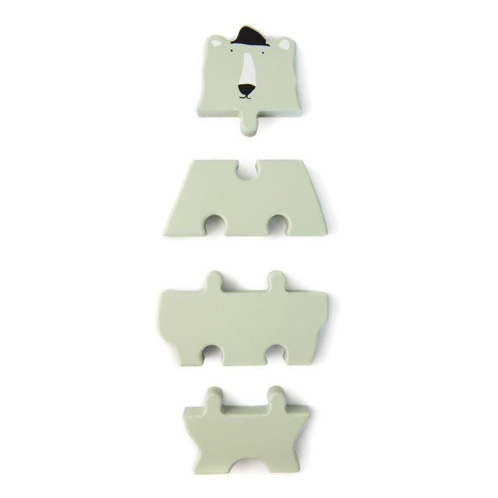 Trixie Puzzle-Figur Herr Eisbär aus Holz – Tierpuzzle aus FSC-zertifiziertem MDF zur Förderung motorischer und kognitiver Fähigkeiten