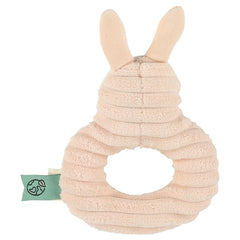 Trixie Rassel Frau Hase in Rosa – weiches Babyspielzeug mit Knisterpapier für kleine Hände zum Greifen und Entdecken