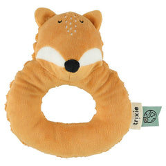 Trixie Rassel Herr Fuchs – weiches Babyspielzeug aus Bio-Baumwolle und recyceltem Polyester zum Greifen und Schütteln