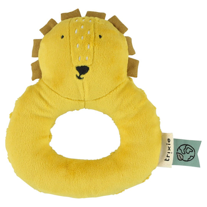 Trixie Rassel Herr Löwe – weiches Babyspielzeug für kleine Hände aus Bio-Baumwolle und recyceltem Polyester